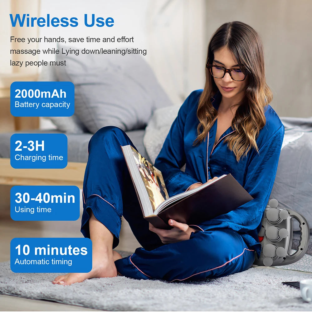 Cordless vibration therapy massager