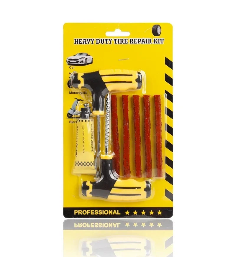 Compact tire repair kit for travel
