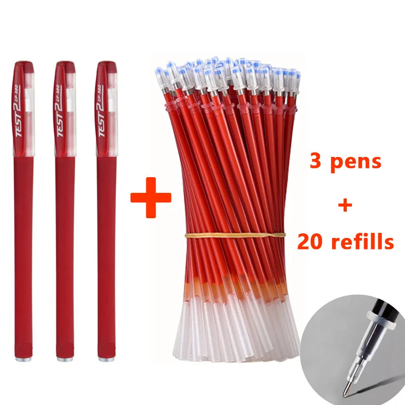Refillable gel pens