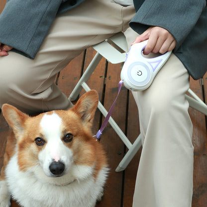 Durable Automatic Retractable Pet Leash with Light