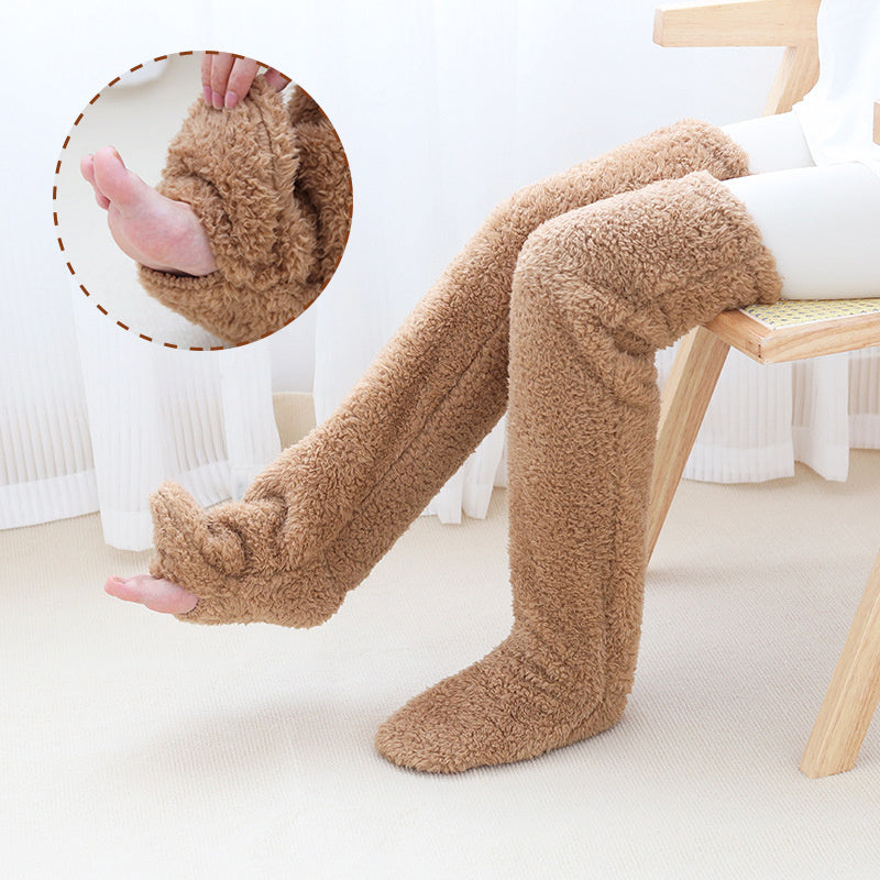 thigh high socks - Socks - Over Knee High Fuzzy Long Winter Socks