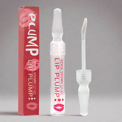 Lip plump product with applicator and  gloss for everyday use