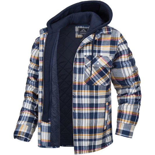 Thick padded men’s zip-up jacket