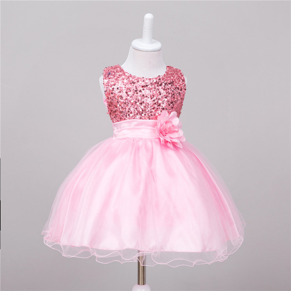 Pink Princess Dress for Little Girls Party