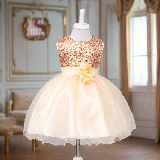 Children’s Elegant Dress with Soft Polyester Fabric