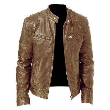 sports style leather jacket